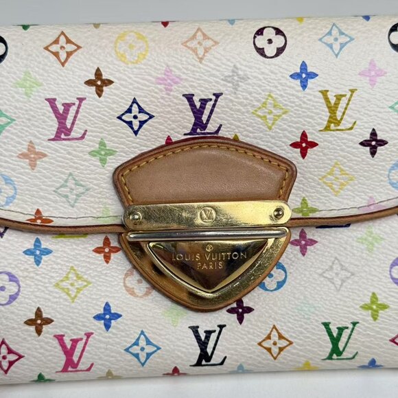Louis Vuitton White Multicolor Wallet with Colorful Monogram Design - Picture 6 of 7